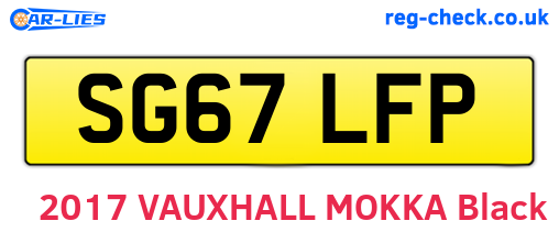 SG67LFP are the vehicle registration plates.