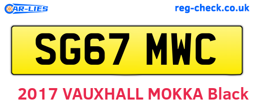 SG67MWC are the vehicle registration plates.