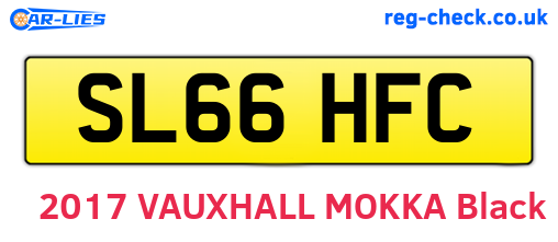 SL66HFC are the vehicle registration plates.