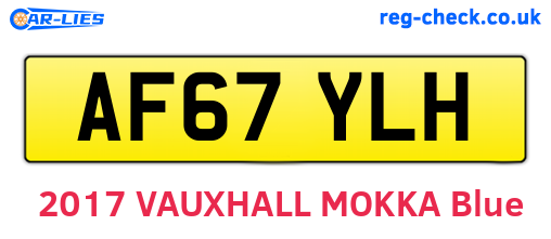 AF67YLH are the vehicle registration plates.
