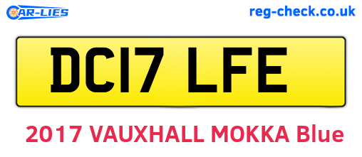 DC17LFE are the vehicle registration plates.