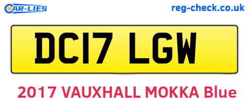 DC17LGW are the vehicle registration plates.