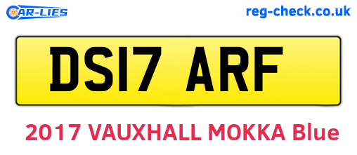 DS17ARF are the vehicle registration plates.