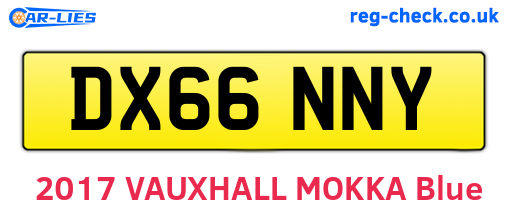 DX66NNY are the vehicle registration plates.