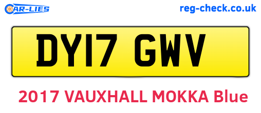 DY17GWV are the vehicle registration plates.