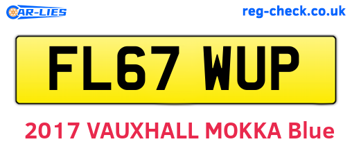 FL67WUP are the vehicle registration plates.