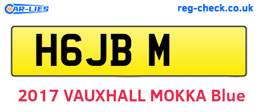 H6JBM are the vehicle registration plates.