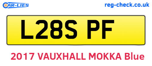 L28SPF are the vehicle registration plates.
