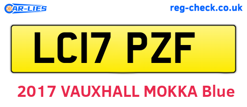 LC17PZF are the vehicle registration plates.