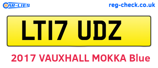 LT17UDZ are the vehicle registration plates.