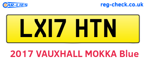 LX17HTN are the vehicle registration plates.