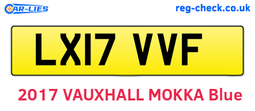 LX17VVF are the vehicle registration plates.