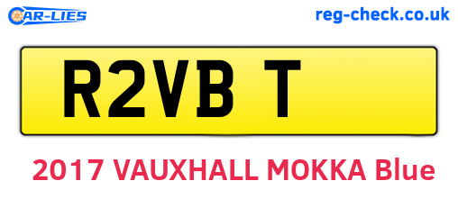 R2VBT are the vehicle registration plates.