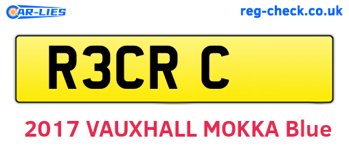 R3CRC are the vehicle registration plates.