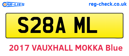 S28AML are the vehicle registration plates.