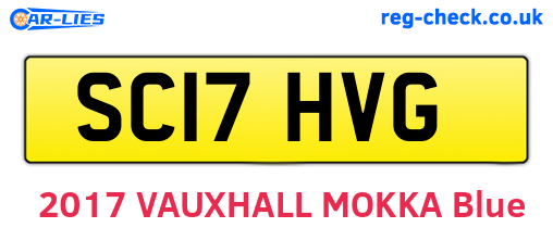 SC17HVG are the vehicle registration plates.