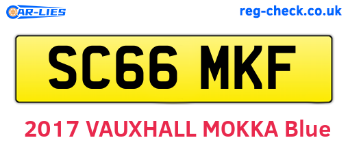 SC66MKF are the vehicle registration plates.