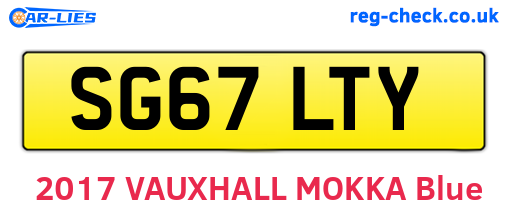 SG67LTY are the vehicle registration plates.