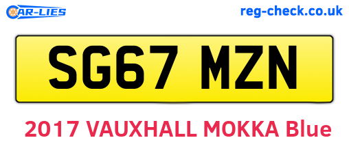 SG67MZN are the vehicle registration plates.