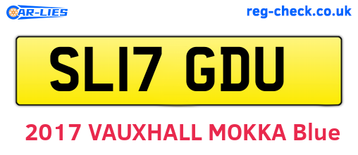 SL17GDU are the vehicle registration plates.