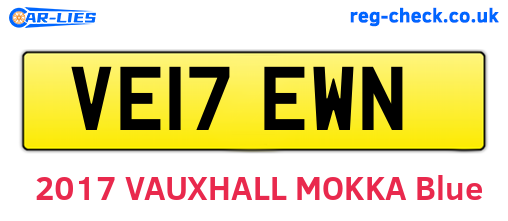 VE17EWN are the vehicle registration plates.