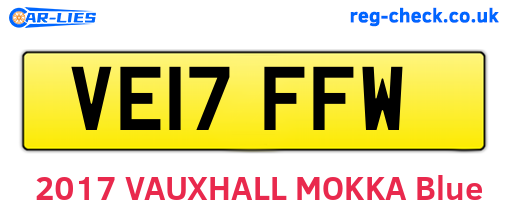 VE17FFW are the vehicle registration plates.