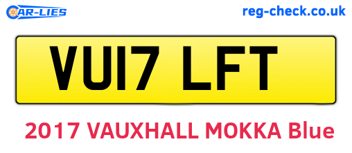 VU17LFT are the vehicle registration plates.