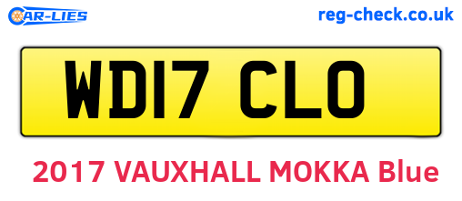 WD17CLO are the vehicle registration plates.
