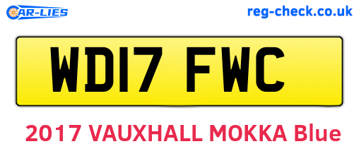 WD17FWC are the vehicle registration plates.