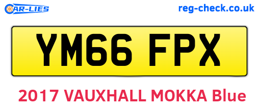 YM66FPX are the vehicle registration plates.