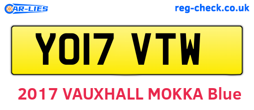 YO17VTW are the vehicle registration plates.