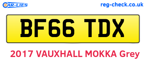 BF66TDX are the vehicle registration plates.