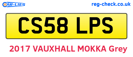 CS58LPS are the vehicle registration plates.