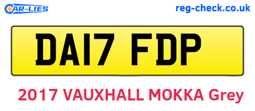 DA17FDP are the vehicle registration plates.