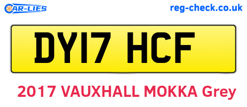 DY17HCF are the vehicle registration plates.