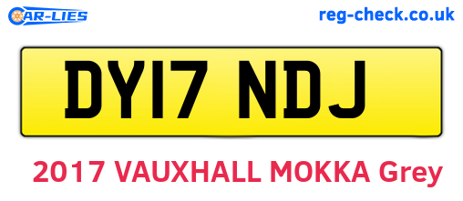 DY17NDJ are the vehicle registration plates.