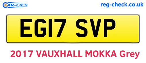 EG17SVP are the vehicle registration plates.