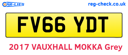 FV66YDT are the vehicle registration plates.
