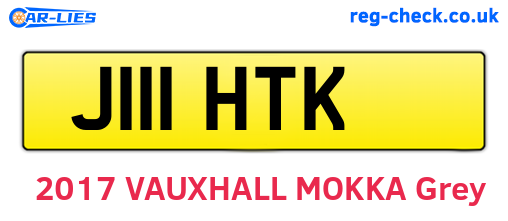 J111HTK are the vehicle registration plates.
