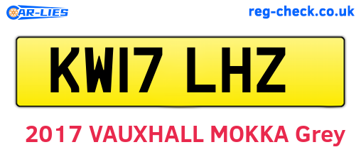 KW17LHZ are the vehicle registration plates.