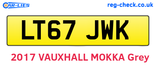 LT67JWK are the vehicle registration plates.