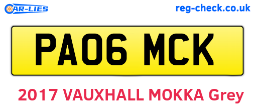 PA06MCK are the vehicle registration plates.