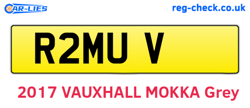 R2MUV are the vehicle registration plates.