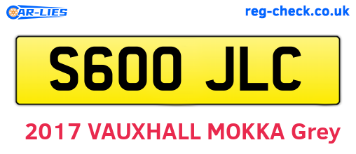 S600JLC are the vehicle registration plates.