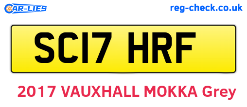 SC17HRF are the vehicle registration plates.