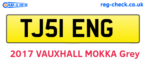 TJ51ENG are the vehicle registration plates.