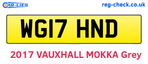 WG17HND are the vehicle registration plates.
