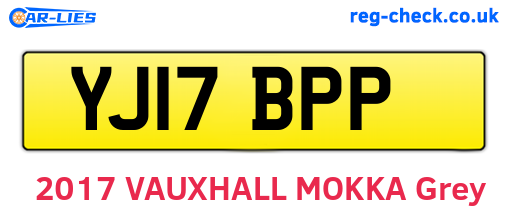 YJ17BPP are the vehicle registration plates.