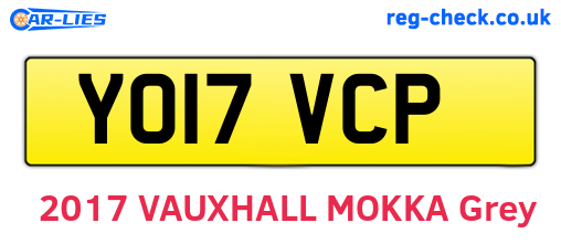 YO17VCP are the vehicle registration plates.