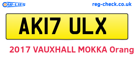 AK17ULX are the vehicle registration plates.